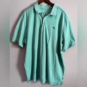 Tommy Bahama Mint Green Polo Shirt Size 2XL